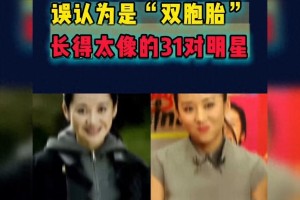 31对长相酷似的明星，常被误认为双胞胎